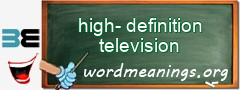 WordMeaning blackboard for high-definition television